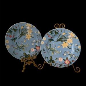 Floral Blue Decorative Plates